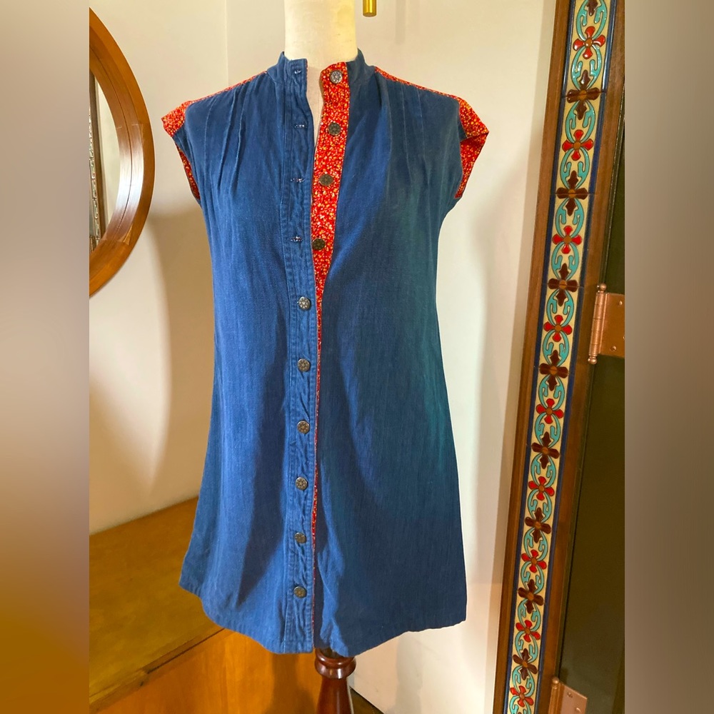 Vintage denim shirt dress from the late 60’s.